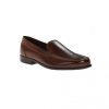Giày lười nam kiểu Slip-On may viền mũi nâu GDNGLN0003-VB