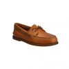 Giày lười nam kiểu Boat Shoes viền chỉ nổi nâu GDNGLN0002-VB