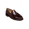 Giày lười nam kiểu Kilt loafers mũi tròn may viền bordeaux GDNGLN0010-VB