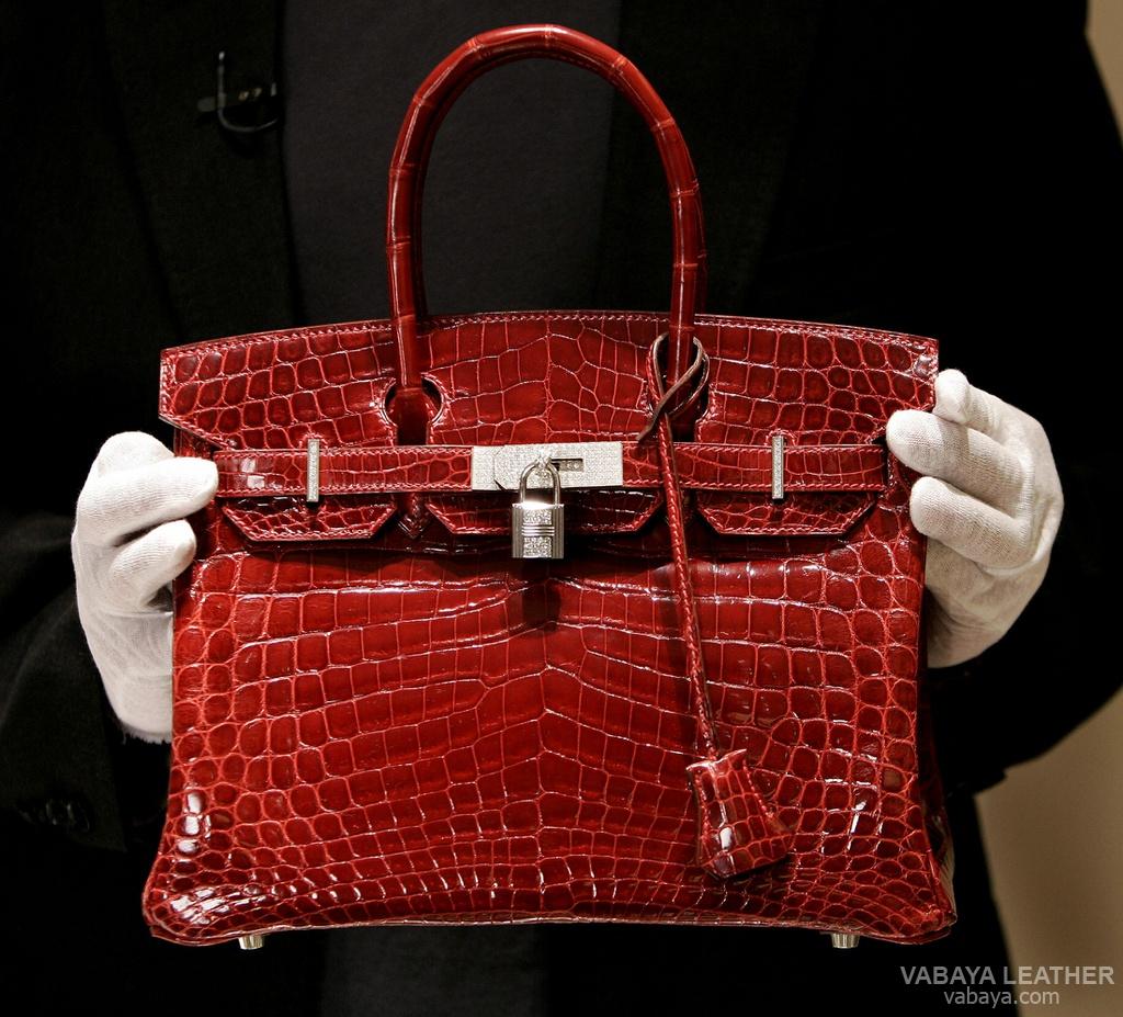 Hermes Exceptional Collection Shiny Rouge H Porosus Crocodile Birkin Bag
