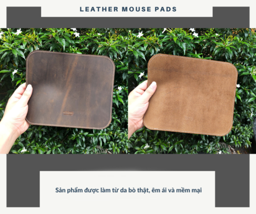 Miếng Lót Chuột Da Thật (Leather mousepad) đen PKDDMLCDT0004-VB