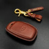 Bao da chìa khóa HYUNDAI i10 - Vegtan Leather - Nâu sẫm